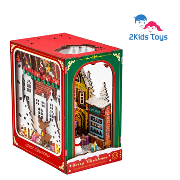 Сглобяем модел Book Nook White Christmas с LED осветление 2Kids Toys