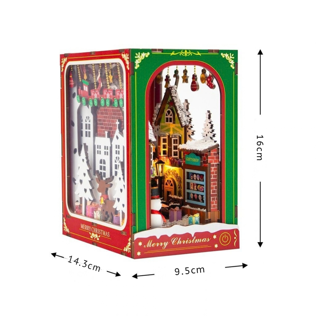 Сглобяем модел Book Nook White Christmas с LED осветление 2Kids Toys – снимка 3