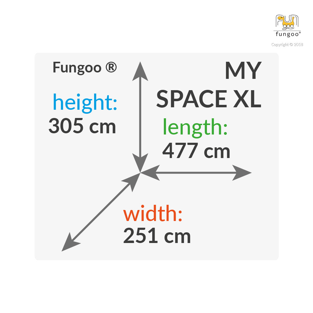 Fungoo 01345 MY SPACE XL детска площадка с къщичка с пързалка