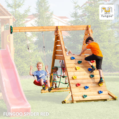 Fungoo 04410 SPIDER RED люлка, мрежа и стена за катерене
