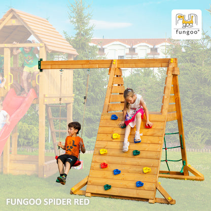 Fungoo 04410 SPIDER RED люлка, мрежа и стена за катерене