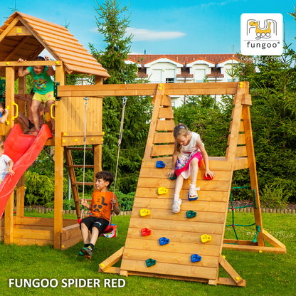 Fungoo 04410 SPIDER RED люлка, мрежа и стена за катерене