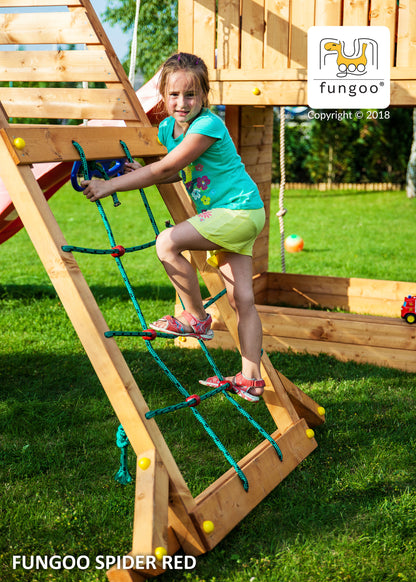 Fungoo 04410 SPIDER RED люлка, мрежа и стена за катерене
