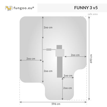 Fungoo 03245 FUNNY3 детска площадка с пясъчник и 1 люлка