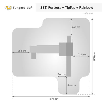 Fungoo 03513 Fortress+Rainbow+Tiptop детска площадка