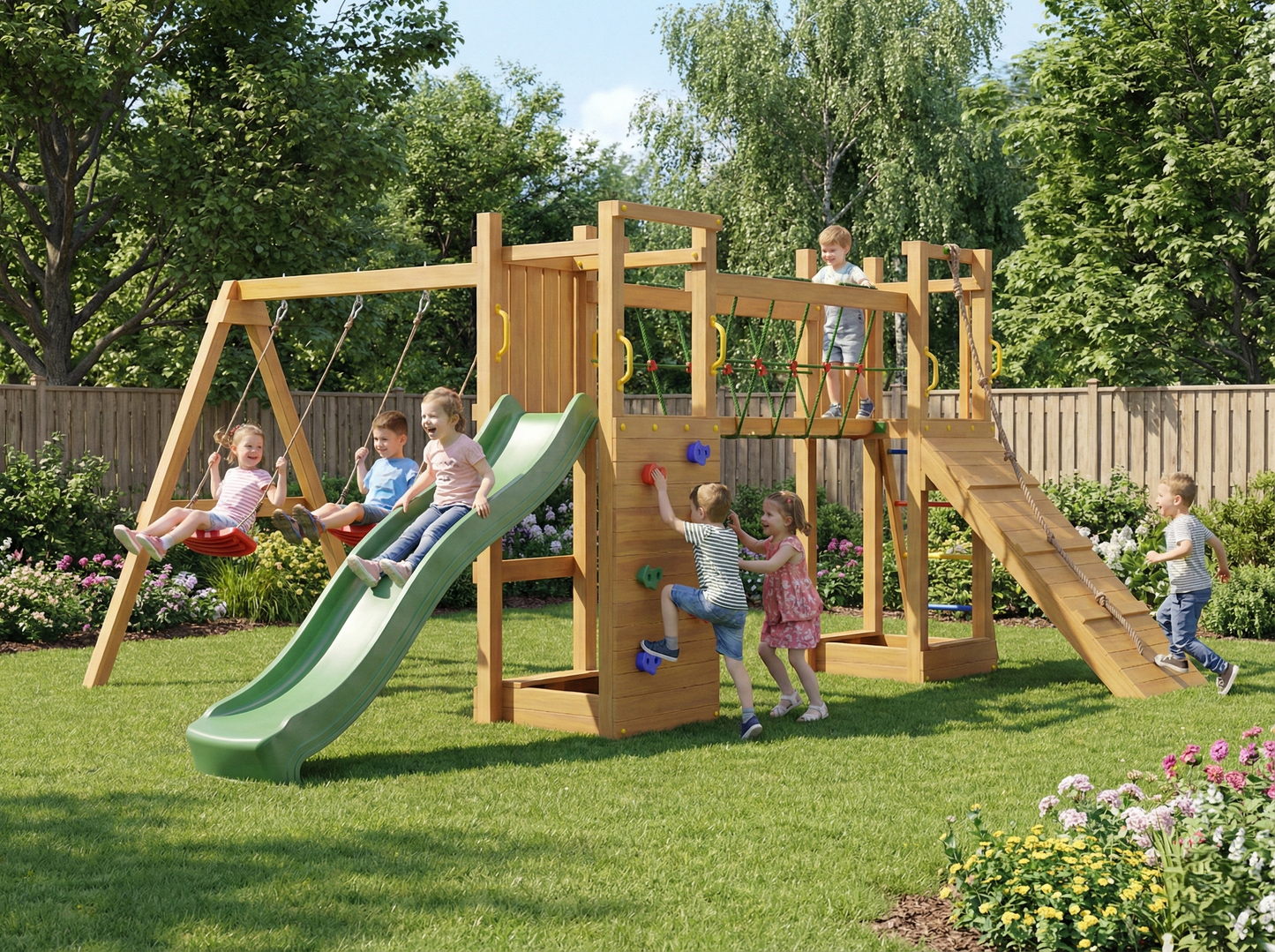 Fungoo 08300T MAXI FUNNY EXPOSURE TEAK детска площадка
