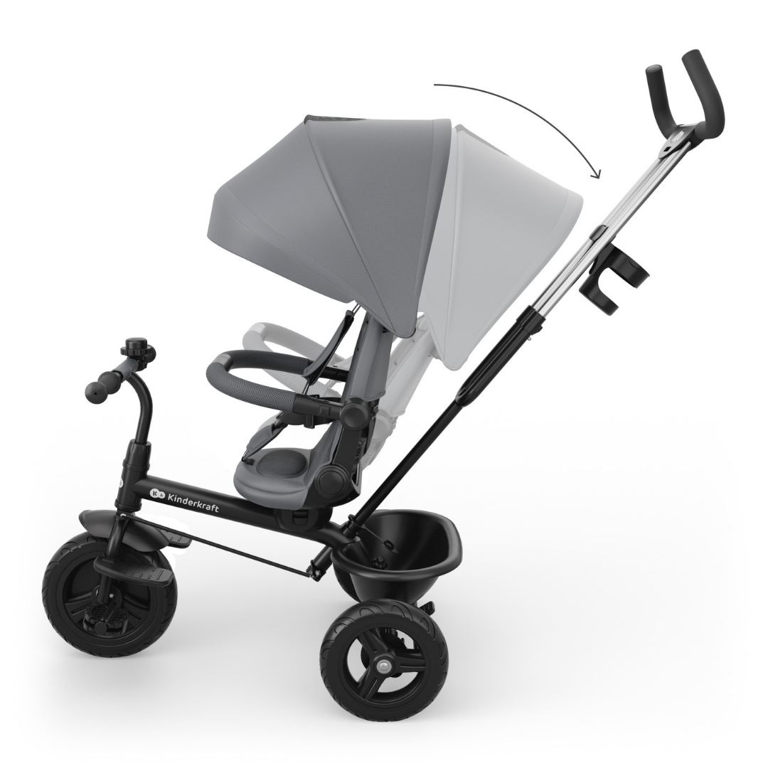 KinderKraft ASTON 2 PLUS триколка СИВА