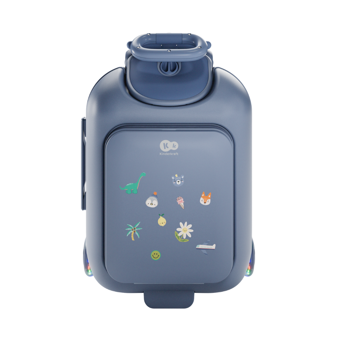KinderKraft CABBY куфар със седалка BLUE