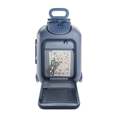 KinderKraft CABBY куфар със седалка BLUE