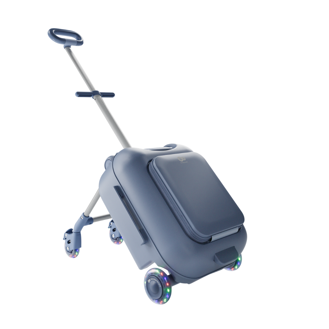 KinderKraft CABBY куфар със седалка BLUE