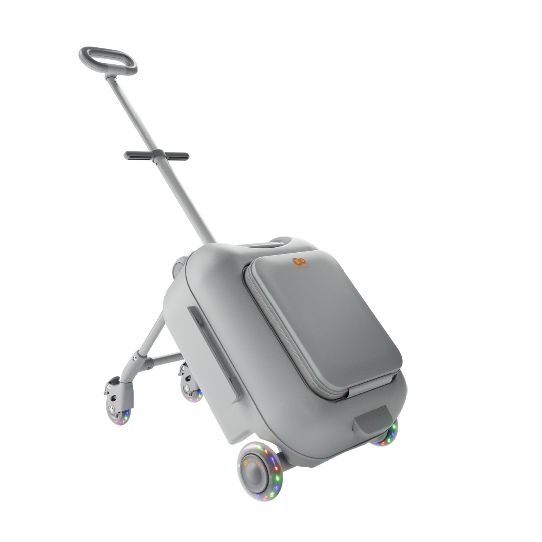 KinderKraft CABBY куфар със седалка GREY