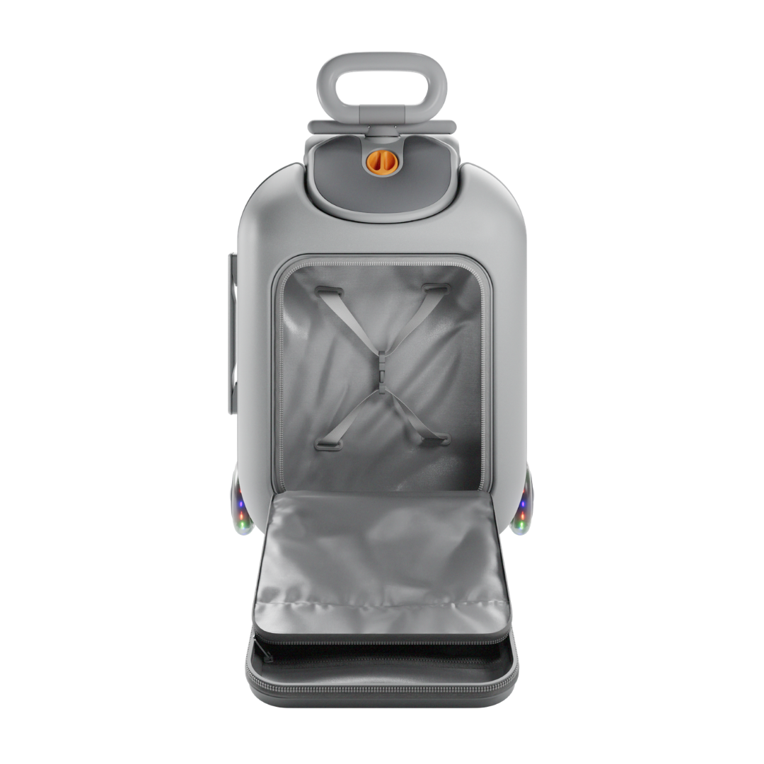 KinderKraft CABBY куфар със седалка GREY