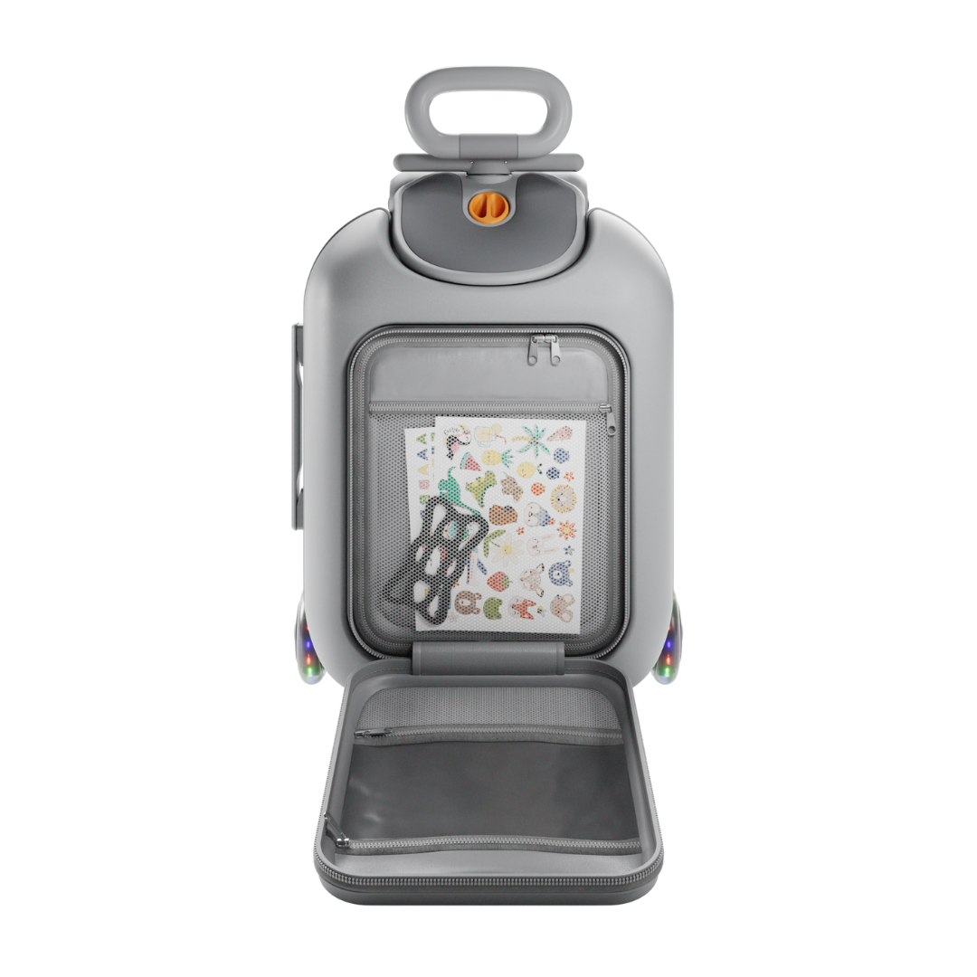 KinderKraft CABBY куфар със седалка GREY