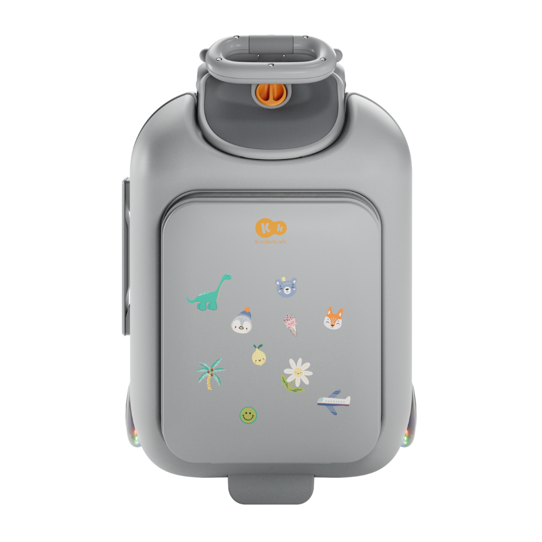 KinderKraft CABBY куфар със седалка GREY
