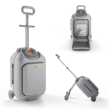 KinderKraft CABBY куфар със седалка GREY
