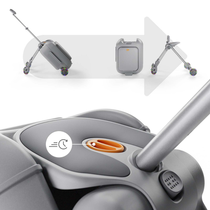 KinderKraft CABBY куфар със седалка GREY