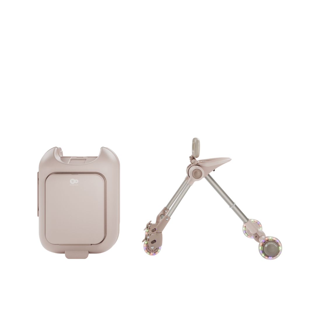 KinderKraft CABBY куфар със седалка ROSE GOLD