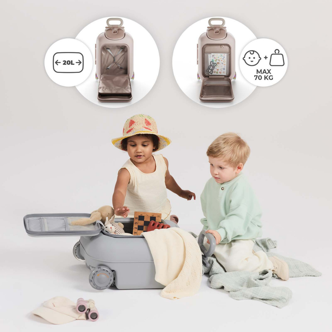 KinderKraft CABBY куфар със седалка ROSE GOLD