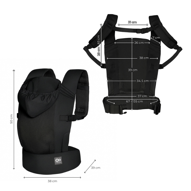 Kinderkraft CARRYBEE ергономична раница BLACK