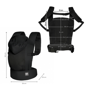 Kinderkraft CARRYBEE ергономична раница BLACK