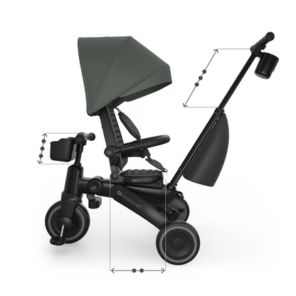 KinderKraft JAZZ 3 сгъваема триколка ЗЕЛЕНА
