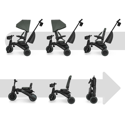 KinderKraft JAZZ 3 сгъваема триколка ЗЕЛЕНА