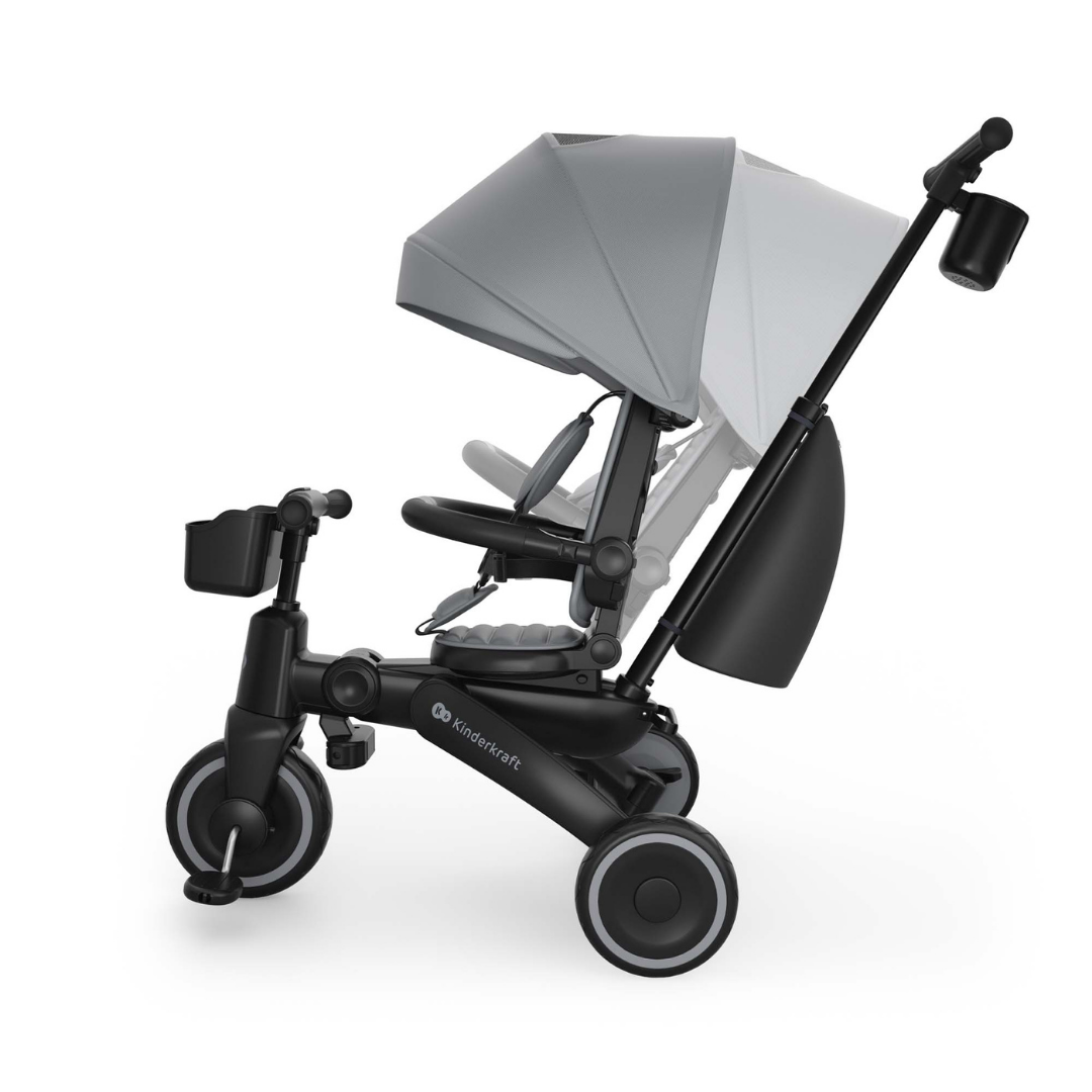 KinderKraft JAZZ 3 сгъваема триколка СИВА