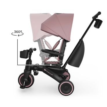KinderKraft JAZZ 3 сгъваема триколка РОЗОВА
