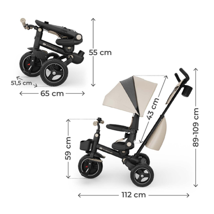KinderKraft SPINSTEP 2 PLUS триколка БЕЖОВА